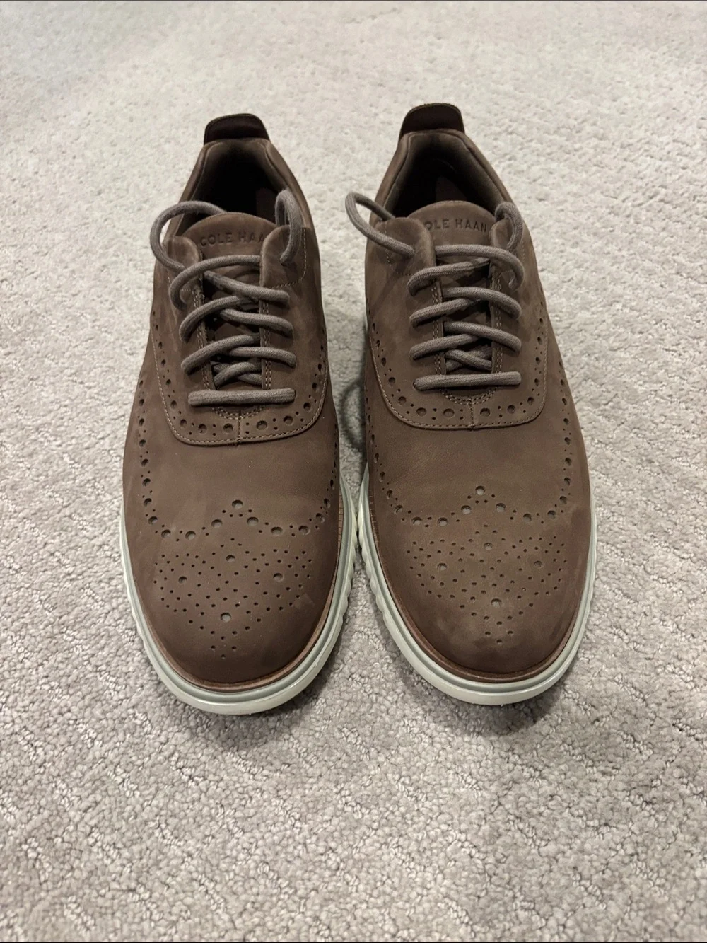 Cole Haan Brown Suede Wingtip Derbys